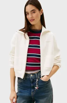 Женский белый кардиган COZY SCRIPT Белый XS Tommy Jeans DW0DW22029