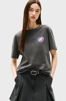 Женская черная футболка RLX NEON Черный XS Tommy Jeans DW0DW21358