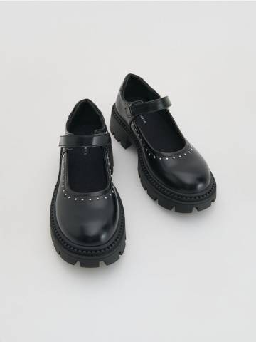 Reserved - Лофери зі штучної шкіри - чорний - 574GG-99X