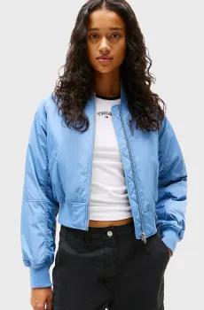 Женский голубой бомбер TJW ESSENTIAL BOMBER JACKET EXT Голубой M Tommy Jeans DW0DW19316
