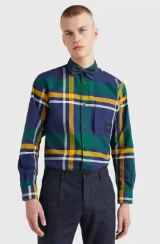 Мужская рубашка в клетку EXPLODED CHECK CF Разноцветный S Tommy Hilfiger MW0MW29195