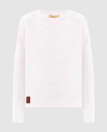 Бежевый свитер Larkin из шерсти Бежевый свитер Larkin из шерсти