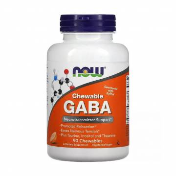 Гамма-аминомасляная кислота NOW foods GABA 250 мг, цитрусовый вкус, 90 жевательных таблеток Гамма-аминомасляная кислота NOW foods GABA 250 мг, цитрусовый вкус, 90 жевательных таблеток