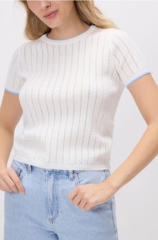 Reserved - Джемпер з ажурним візерунком - нюдовий - 142JP-02X