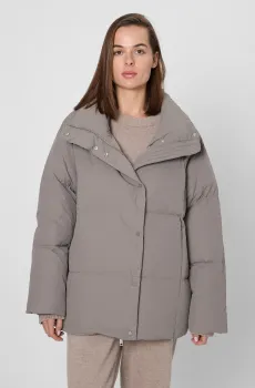 Женский серый пуховик Серый M PRPY PWOUTSKF0035