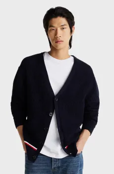 Мужской темно-синий кардиган STRUCTURE GLOBAL STRIPE Синий L Tommy Hilfiger MW0MW38087