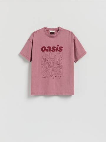 Reserved - Футболка Oasis - пильно-рожевий - 514GA-39X Reserved - Футболка Oasis - пильно-рожевий - 514GA-39X