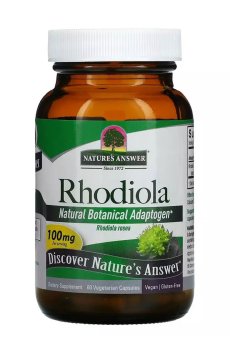 Родиола Natures Answer Rhodiola, 100 мг, 60 вегетарианских капсул