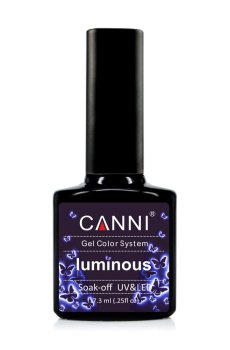 Уценка! Гель-лак для ногтей Canni Luminous Soak-off UV&LED Gel Color System 802 Яркий желтый бирюзовый, 7.3 мл