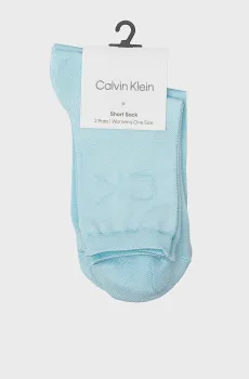 Женские голубые носки (2 пары) Голубой ONESIZE Calvin Klein 701227462