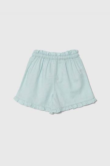 Детские льняные шорты United Colors of Benetton однотонные регулируемая талия Детские льняные шорты United Colors of Benetton однотонные регулируемая талия