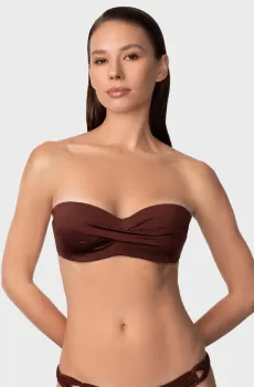 Женский терракотовый лиф от купальника Коричневый 42D MARC&ANDRE L2620-Y-952