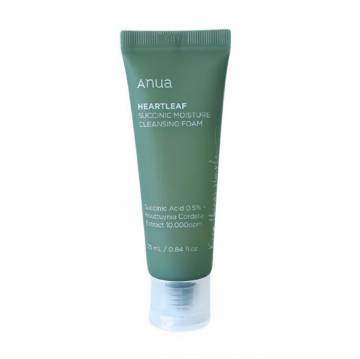Пенка для умывания Anua Heartleaf Succinic Moisture Cleansing Foam, 25 мл Пенка для умывания Anua Heartleaf Succinic Moisture Cleansing Foam, 25 мл