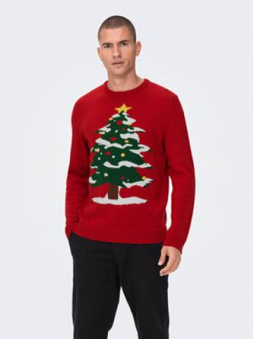 Only & Sons Светр 22023347 Червоний Regular Fit Only & Sons Светр 22023347 Червоний Regular Fit