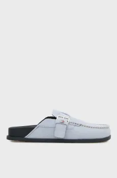 Женские голубые замшевые клоги COMFORT Голубой 36 Tommy Jeans EN0EN03038
