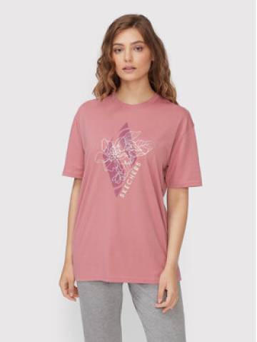 Skechers Футболка Diamond Magnolia Outline Everybody WTS354 Рожевий Relaxed Fit Skechers Футболка Diamond Magnolia Outline Everybody WTS354 Рожевий Relaxed Fit