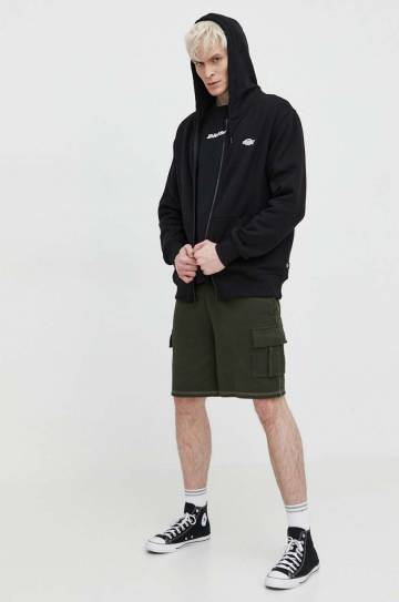 Кофта Dickies SUMMERDALE ZIP THROUGH мужская цвет чёрный с капюшоном однотонная DK0A4YQA Кофта Dickies SUMMERDALE ZIP THROUGH мужская цвет чёрный с капюшоном однотонная DK0A4YQA