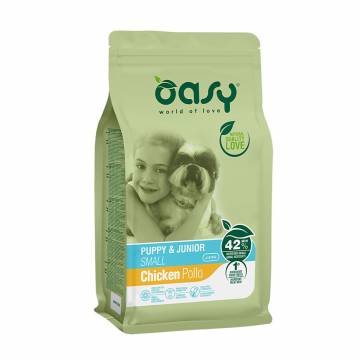 Сухой корм для щенков мелких пород Oasy Lifestage Puppy & Junior Small с курицей, 1 кг Сухой корм для щенков мелких пород Oasy Lifestage Puppy & Junior Small с курицей, 1 кг