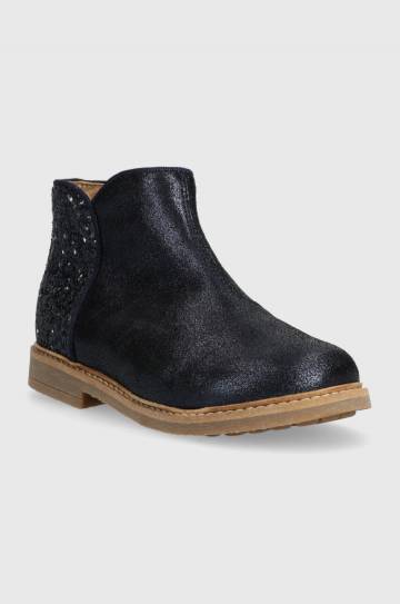 Детские замшевые ботинки Pom Dapi RETRO BACK цвет синий