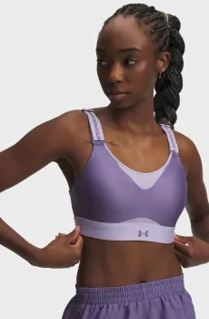 Женский сиреневый топ UA Infinity High 2.0 Bra Сиреневый XS (A-C) Under Armour 1384112-520