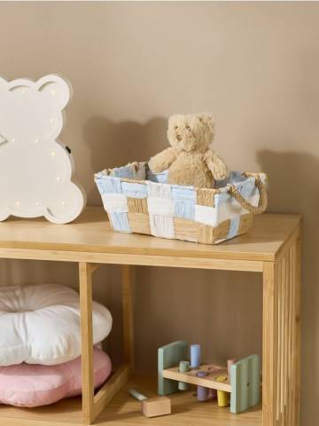 Плетений кошик для зберігання - light blue Плетений кошик для зберігання - light blue
