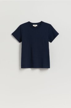 Reserved - Бавовняна футболка - темно-синій - 166AF-59X