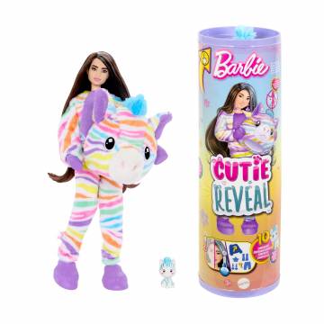 Кукла Barbie Cutie Reveal Цветные пушистики Зебра, от 3 лет, 32.5*10*10 см (HRK39) Кукла Barbie Cutie Reveal Цветные пушистики Зебра, от 3 лет, 32.5*10*10 см (HRK39)