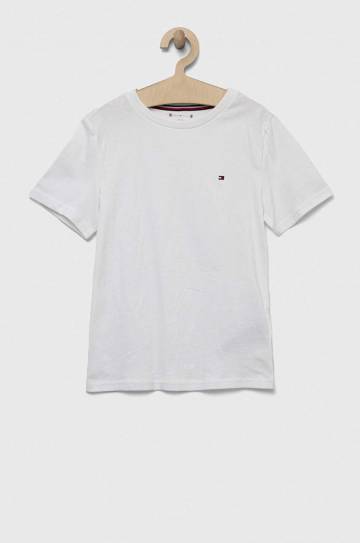 Детская хлопковая футболка Tommy Hilfiger 2 шт цвет белый узорная Детская хлопковая футболка Tommy Hilfiger 2 шт цвет белый узорная