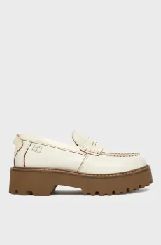 Женские белые кожаные лоферы ARCHIVE 01 Белый 38 Tommy Jeans EN0EN03022