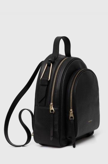 Кожаный рюкзак Coccinelle MALORY женский цвет чёрный маленький однотонный E1 R1K 14 02 01 Кожаный рюкзак Coccinelle MALORY женский цвет чёрный маленький однотонный E1 R1K 14 02 01