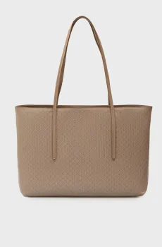 Женская бежевая сумка с узором EMBLEM Бежевый ONESIZE Calvin Klein LV04F3266G