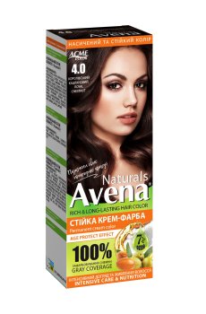 Стойкая крем-краска для волос Acme Color Avena Naturals Permanent Cream Color 4.0 Королевский каштановый, 115 мл
