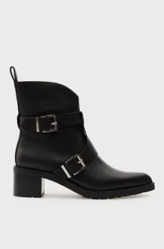 Женские черные кожаные ботильоны Claudine Черный 39 PRPY PRFLT5025W