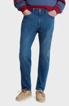 Мужские синие джинсы slim fit mid-wash Синий 33 SPRINGFIELD 1753227