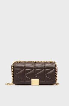 Женская темно-коричневая кожаная сумка kuilt Коричневый ONESIZE Karl Lagerfeld A1W30435