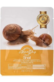 Тканевая маска для лица Grace Day Cellulose Mask с муцином улитки, 27 мл