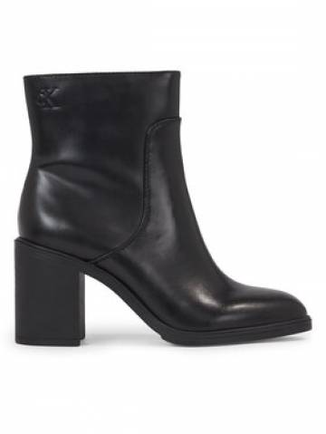 Calvin Klein Jeans Ботильйони Mid Block Heel Boot Lth Wn YW0YW01259 Чорний Calvin Klein Jeans Ботильйони Mid Block Heel Boot Lth Wn YW0YW01259 Чорний