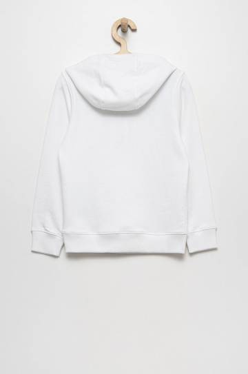 Детская хлопковая кофта Tommy Hilfiger цвет белый с аппликацией