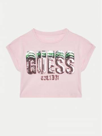 Guess Футболка J5RI10 K8HM4 Рожевий Regular Fit Guess Футболка J5RI10 K8HM4 Рожевий Regular Fit