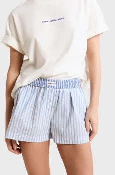 Женские голубые шорты в полоску ATLAS Голубой M Etam 6557710