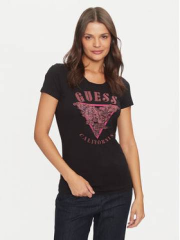 Guess Футболка W4BI19 J1314 Чорний Slim Fit Guess Футболка W4BI19 J1314 Чорний Slim Fit