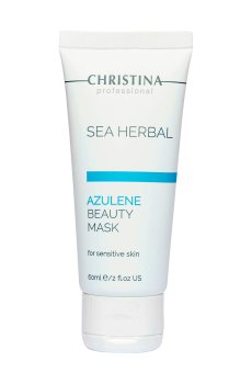 Азуленовая маска для лица Christina Sea Herbal Beauty Mask Azulene для чувствительной кожи, 60 мл