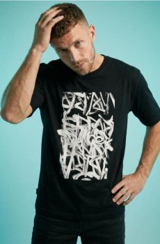 Бавовняна футболка comfort з коротким рукавом - чорний