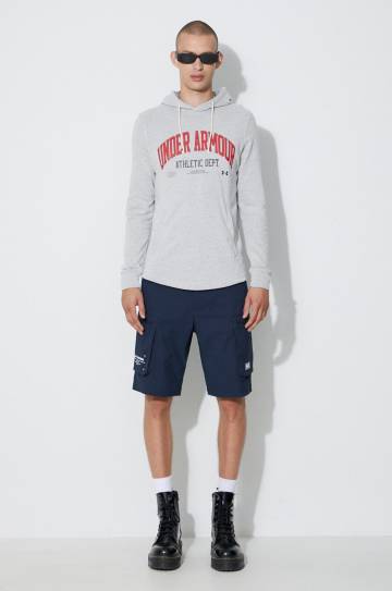 Кофта Under Armour мужская цвет чёрный с капюшоном с принтом 1370354-001 Кофта Under Armour мужская цвет чёрный с капюшоном с принтом 1370354-001