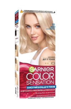 Стойкая крем-краска для волос Garnier Color Sensation 111 Серебряный ультраблонд, 110 мл