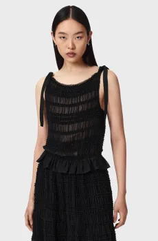 Женский черный топ LOTUS Черный 10 AllSaints W096PE