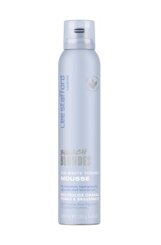 Тонирующий мусс Lee Stafford Bleach Blondes Ice White Toning Mousse для осветленных волос, с синим пигментом, 200 мл