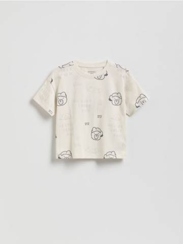 Reserved - Футболка з принтом - кремовий - 119FO-01X