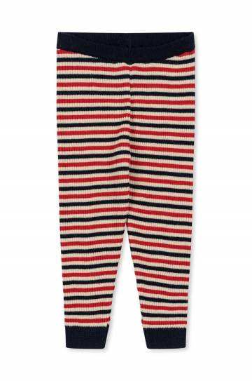 Детские хлопковые леггинсы Konges Sløjd цвет красный с узором