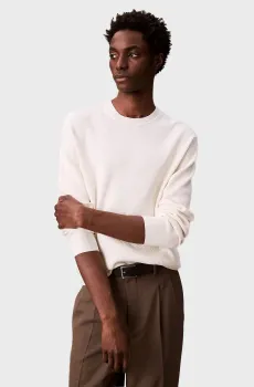 Мужской белый джемпер LS TEXTURE Белый XL Calvin Klein LV04LB327G